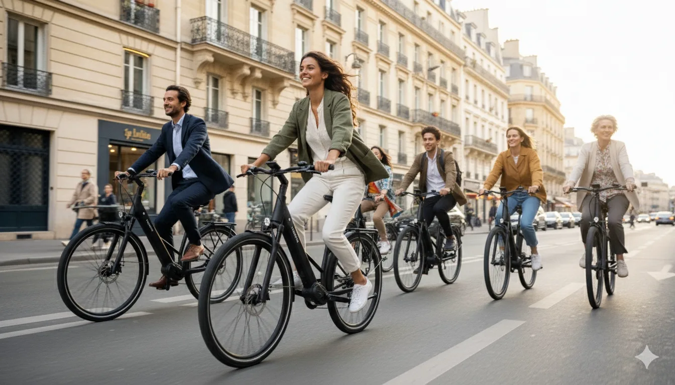 Flotte vélos électriques partagés